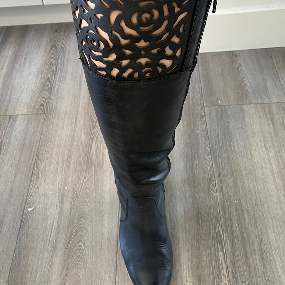 Leather boots